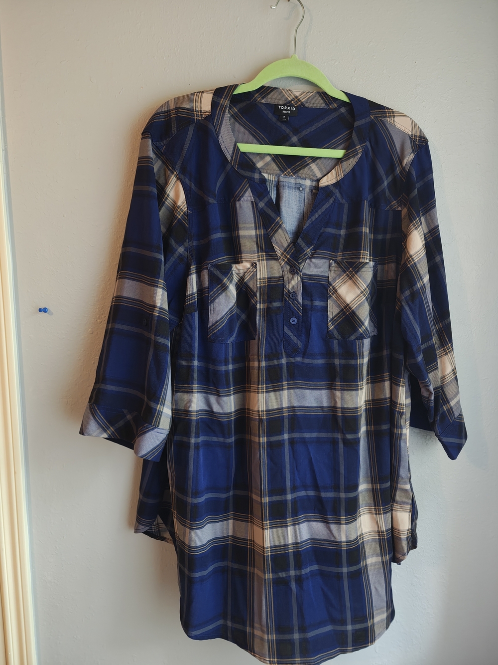 Torrid Blue Plaid Tunic Dress